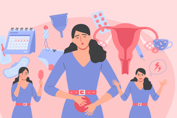 A Girl with a menstrual disorder